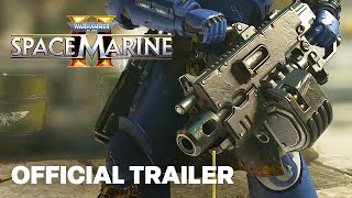 Warhammer 40000 Space Marine 2  Official Heavy Bolter Weapon Gameplay Trailer [upl. by Tillio]