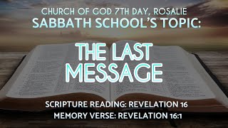 Church of God 7th Day Jamaica  Sabbath School [upl. by Rettke]