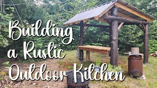 Rustic Outdoor Kitchen Build [upl. by Niahs]