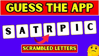 Guess The APP By Scrambled Letters 🤔 Scrambled Word Game [upl. by Charlie538]