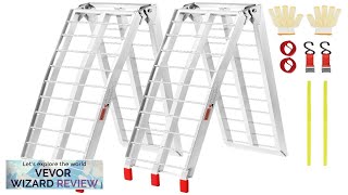 VEVOR Aluminum Ramps 1500 lbs Folding Loading Ramps for Pickup Trucks Bed Review [upl. by Gaal548]