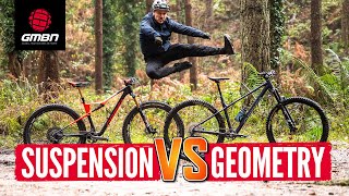 XC Full Suspension Vs Aggressive Hardtail  Which Is Faster Aggressive Geometry Or More Suspension [upl. by Noteloc555]