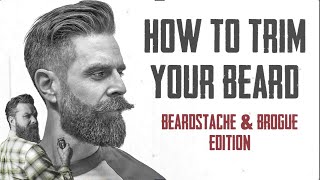 HOW TO TRIM YOUR BEARD with GQs Matty Conrad  BEARDSTACHE vs BROGUE Edition [upl. by Oiretule21]