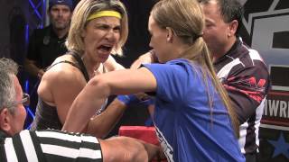 Ultimate Armwrestling League Crhis de Souza vs Michelle Smart [upl. by Ameluz]