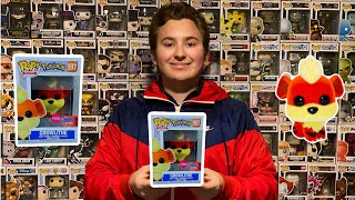 NYCC 2020 FUNKO POP POKEMON GROWLITHE FLOCKED UNBOXING amp REVIEW [upl. by Ohce]