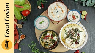 5 Amazing Raita Recipes By Food Fusion Ramazan Special Recipes [upl. by Quinn]