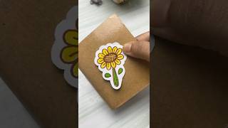 Sticker Making  Sunflower Sticker 🌻  DIY diy handmade sticker art drawing painting shorts [upl. by Savvas]