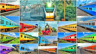 All Types Trains of Indian railways 2020 VANDE BHARAT GATIMAN TEJAS RAJDHANI SHATABDI UDAY [upl. by Sorel]