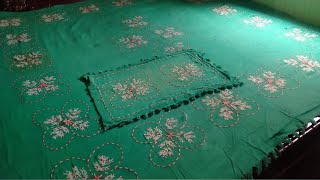 Latest chadar ka design  Latti wala chadar design  bedsheet design [upl. by Eyma618]