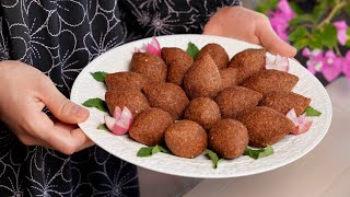 kibbeh fried lebanese kibbeh recipe  lebanese kibbeh balls recipe fried kibbeh recipe [upl. by Nylavad275]