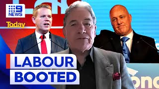 New Zealand Labour booted in election  9 News Australia [upl. by Dorren26]