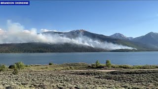 Interlaken Fire burning near Twin Lakes grows to 500 acres [upl. by Lounge314]