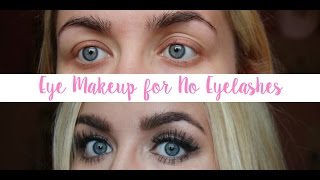 Eye Makeup for No Eyelashes Trichotillomania  G Beauty [upl. by Issy]