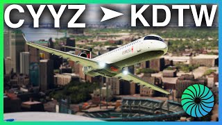 MSFS LIVE  NEW Orbx Landmarks Detroit City Pack  Toronto YYZ ✈ Detroit DTW  msfs2020 [upl. by Emyle]