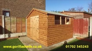 Gorilla Garden Sheds  10 x 10 apex shed with double doors [upl. by Eznyl699]