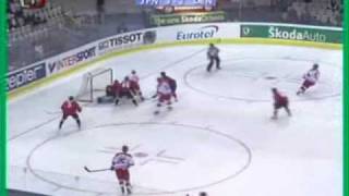 Japan  Denmark Icehockey own goal slow motion [upl. by Monie214]