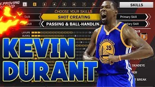 NBA 2K18 HOW TO CREATE KEVIN DURANT amp BEST BUILD 610 SHOT CREATOR PLAYMAKER SF BUILD IN NBA 2K18 [upl. by Yadnil]