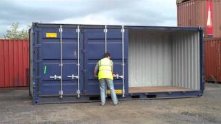 shipping container with opening side  side doors  wwwbullmanscouk [upl. by Eitra]