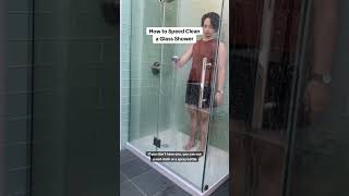 How to Speed Clean a Glass Shower clean cleaning speedcleaning cleantok home [upl. by Keenan]