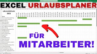 Excel Urlaubsplaner 2025 erstellen für Mitarbeiter Download ► Urlaub automatisch eintragen [upl. by Adnuhsor]