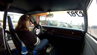 Lisa Caldwells huge 3 gear wheelstand in car [upl. by Keram]