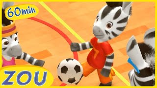 ZOU et les sports de ballons  Compilation 1H  ZOU en français 🦓  Dessins animés [upl. by Elga]