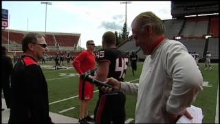 SPRING FOOTBALL Steve Preeces sideline interviews with OSU coaches 42812 [upl. by Odnalo598]