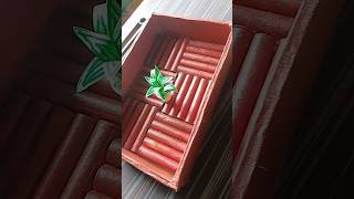 Christmas day plant Mini fake plantartificial grass potDIY paper platediy papercraft craft [upl. by Nileuqcaj]