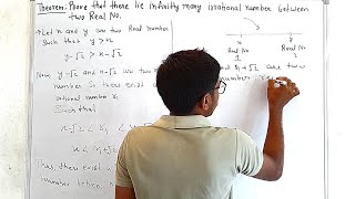 Theorem Density of irrational numbers in R [upl. by Yrellam]