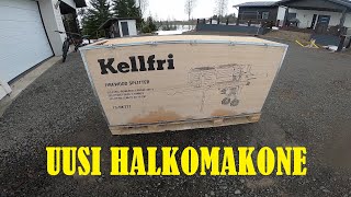 Uusi halkomakone tuli  New firewood splitter [upl. by Meingoldas]