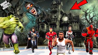 GTA 5  Franklin And Avengers Fight With Ghost In GTA 5  GTA5 AVENGERS [upl. by Nauwtna]