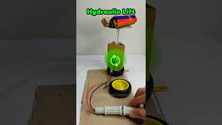 Hydraulic Lift dcmotor experiment tech youtubeshorts hydraulic satisfying [upl. by Ezekiel]