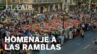 Vídeo homenaje a trabajadores Ramblas de Barcelona por los atentados del 17A [upl. by Ramoh]