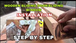 SLIDING DOOR INSTALLATION STEP BY STEP AYALA PROJECT VIDEO3 [upl. by Miun926]