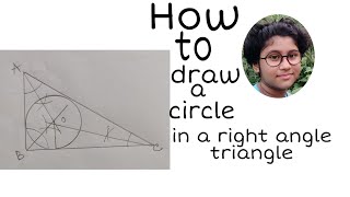 How to draw a circle in a right angle triangle  2021 [upl. by Nylisoj]