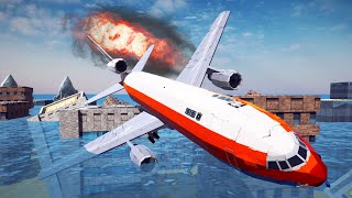 Realistic Fictional Airplane Crashes and Water Landings 1  Besiege [upl. by Duhl366]