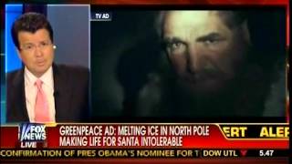 Greenpeace Ad Melting Ice North Pole Making Life For Santa Intolerable  Cavuto [upl. by Robena192]