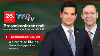 FPÖPressekonferenz Bildungspolitik mit Weitblick [upl. by Polinski]