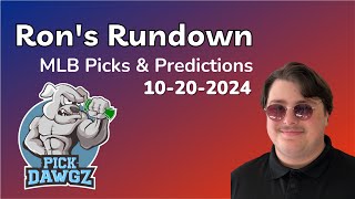 MLB Picks amp Predictions Today 102024  Rons Rundown [upl. by Hardy379]