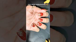 Nail art for wedding functions amp festivals 💅✨shorts nailsart naildesigns nailarttutorial [upl. by Bertilla]