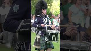 Ballater Pipe Band playing Kilworth Hills during Beating Retreat after 2023 Ballater Games shorts [upl. by Eladnwahs]