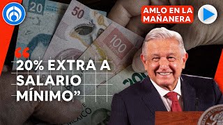 AMLO anuncia aumento del salario mínimo aumentará en 20 para 2023 [upl. by Haon923]