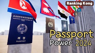 Global Passport Power Rank 2024 [upl. by Ahsinad]