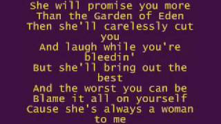 Shes Always a woman to me  billy joel  lyrics [upl. by Saum]