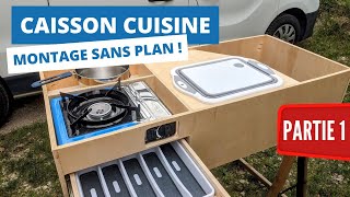 Cuisine FONCTIONNELLE pour van sans plan  😉 diy vanlife [upl. by Tyra534]