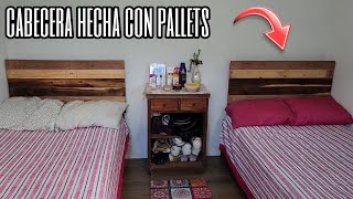 Como hacer cabecera para cama con pallets [upl. by Htennek11]