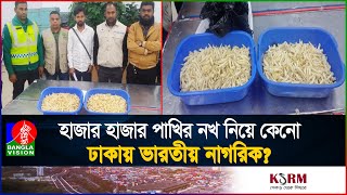 ঢাকার বিমানবন্দরে পাখির নখ নিয়ে সন্দেহজনক ঘোরাফেরা ভারতীয় যুবক আটক  Indian youth arrested in dhaka [upl. by Enneibaf298]