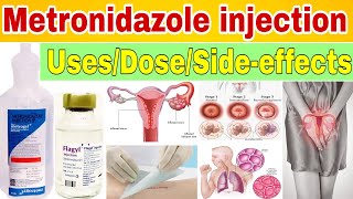 Metronidazole injection usesdosesideeffects  Metrogyl injection Metronidazole iv infusion Hindi [upl. by Rehotsirhc]