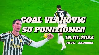 GOAL VLAHOVIC su Punizione  JUVE  Sassuolo  Serie A 16012024 [upl. by Leontina685]