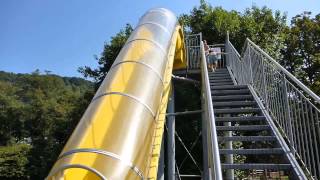 Albgaubad Freibad Ettlingen  Speedrutsche FreefallRutsche Onride [upl. by Ransome]